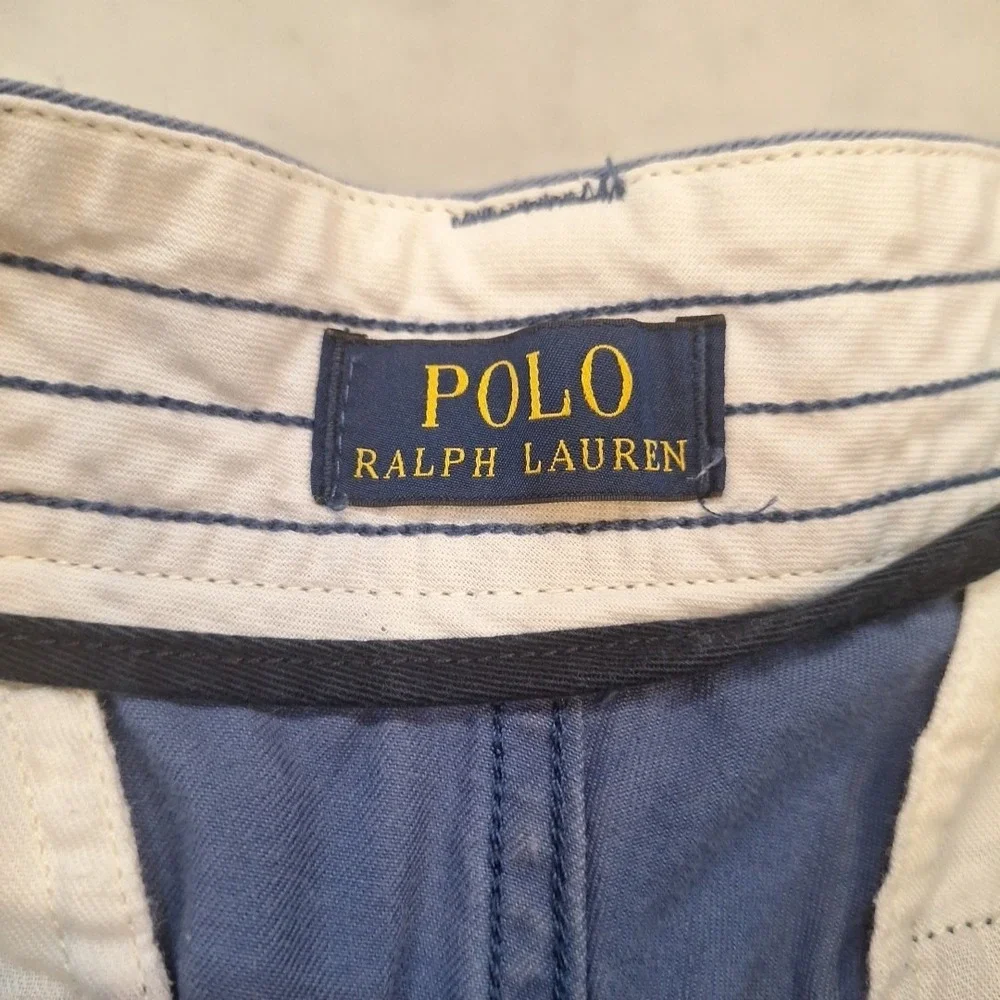 Polo Ralph Lauren Y2K Cargo Shorts Sz 30‎ Blue Cotton Utility Gorpcore Preppy